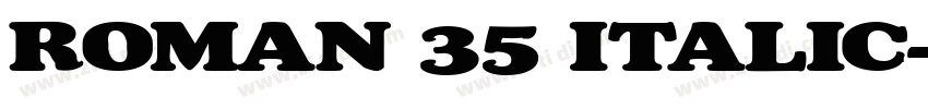 ROMAN 35 ITALIC字体转换